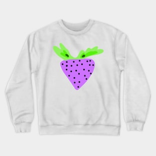 Purple strawberry fruit art design Crewneck Sweatshirt